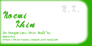 noemi khin business card